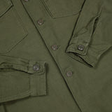 60s Vietnam War Vintage US Air Force 3rd Pattern OG-107 Sateen Utility Shirt - Medium