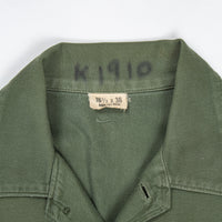 60s Vietnam War Vintage US Navy 3rd Pattern OG-107 Sateen Utility Shirt - Medium