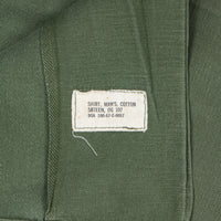60s Vietnam War Vintage US Navy 3rd Pattern OG-107 Sateen Utility Shirt - Medium