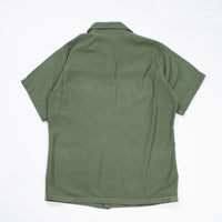 60s Vietnam War Vintage US Navy 3rd Pattern OG-107 Sateen Utility Shirt - Medium