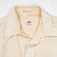 50s Vintage Japanese Shirokiya White Cotton Shirt - Medium