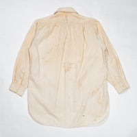 50s Vintage Japanese Shirokiya White Cotton Shirt - Medium