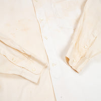50s Vintage Japanese Matsuya White Cotton Shirt - Medium