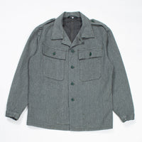 70s Vintage Swiss Army Salt & Pepper Denim Chore Jacket - Large