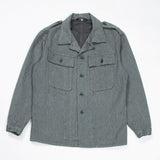 70s Vintage Swiss Army Salt & Pepper Denim Chore Jacket - Large