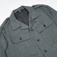 70s Vintage Swiss Army Salt & Pepper Denim Chore Jacket - Large