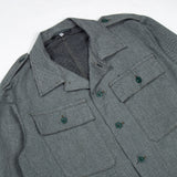 70s Vintage Swiss Army Salt & Pepper Denim Chore Jacket - Large