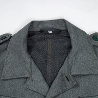 70s Vintage Swiss Army Salt & Pepper Denim Chore Jacket - Large