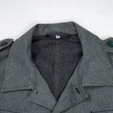 70s Vintage Swiss Army Salt & Pepper Denim Chore Jacket - Large
