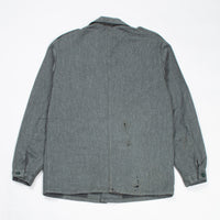 70s Vintage Swiss Army Salt & Pepper Denim Chore Jacket - Large