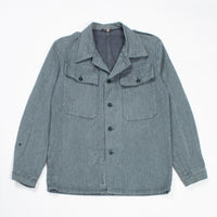 60s Vintage Swiss Army Salt & Pepper Denim Chore Jacket - Medium