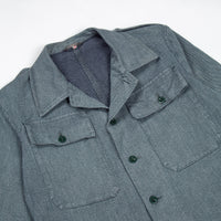 60s Vintage Swiss Army Salt & Pepper Denim Chore Jacket - Medium