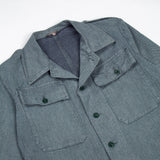 60s Vintage Swiss Army Salt & Pepper Denim Chore Jacket - Medium