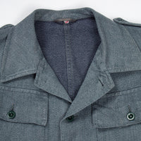 60s Vintage Swiss Army Salt & Pepper Denim Chore Jacket - Medium