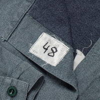 60s Vintage Swiss Army Salt & Pepper Denim Chore Jacket - Medium