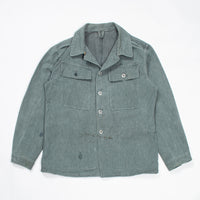 60s Vintage Swiss Army Salt & Pepper Denim Chore Jacket - Medium