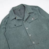 60s Vintage Swiss Army Salt & Pepper Denim Chore Jacket - Medium