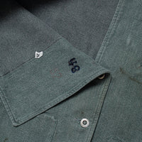 60s Vintage Swiss Army Salt & Pepper Denim Chore Jacket - Medium