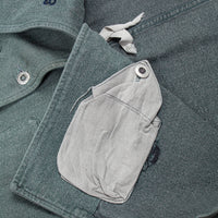 60s Vintage Swiss Army Salt & Pepper Denim Chore Jacket - Medium