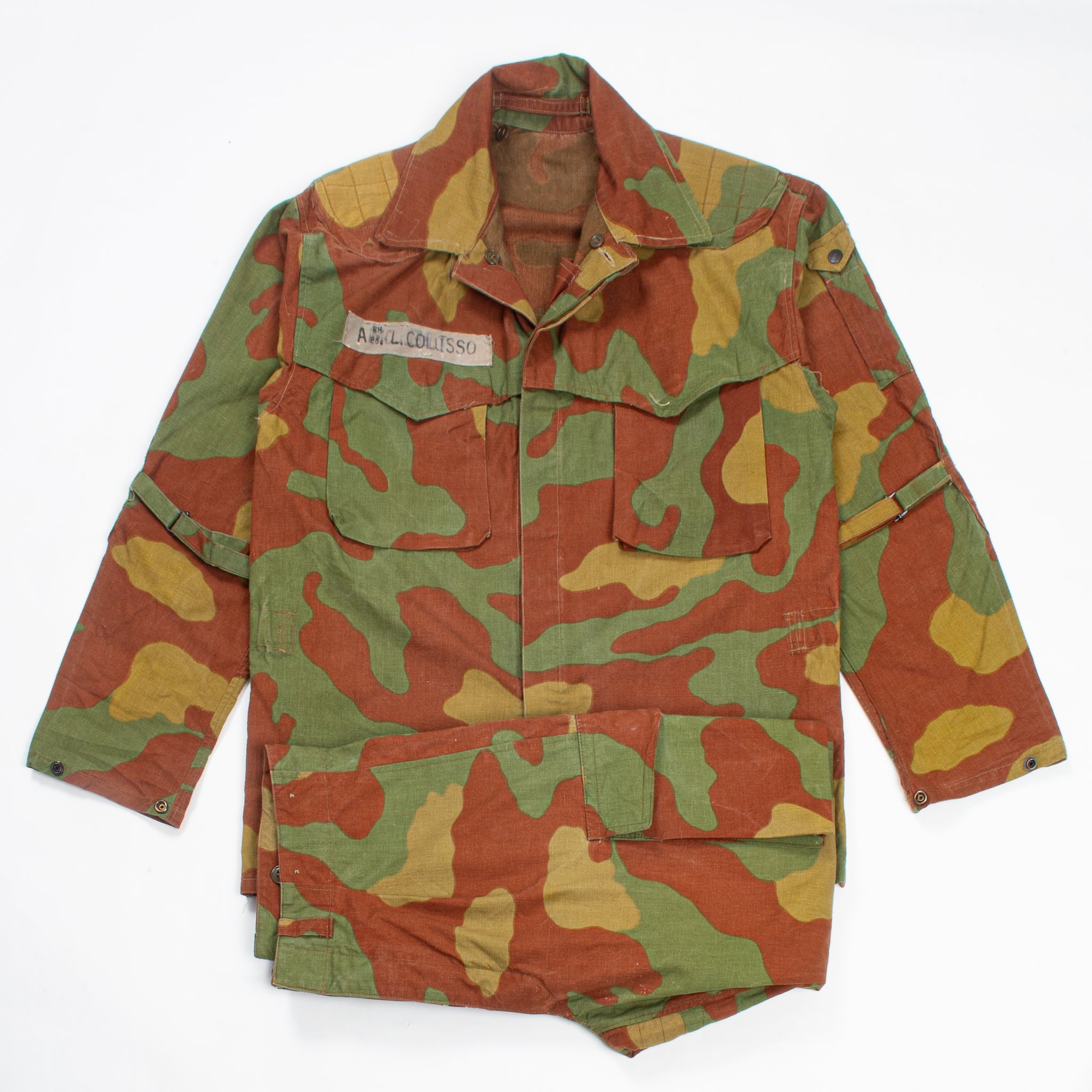 その他 70s vintage itary army 2way parachute 70s Vintage Italian Army M58 Telo Mimetico Airborne Uniform Set