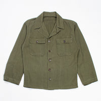 50s Vintage US Army HBT Utility Shirt - Small