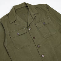50s Vintage US Army HBT Utility Shirt - Small
