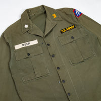 40s WW2 Vintage US Army '45D' HBT Jacket - Large