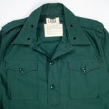 Deadstock Rare 60s Emerald Green Aggressor Shirt - Large
