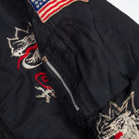 80s Vintage Korean Tailor-Made Souvenir Bomber Jacket - Large