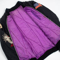 80s Vintage Korean Tailor-Made Souvenir Bomber Jacket - Large