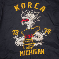 80s Vintage Korean Tailor-Made Souvenir Bomber Jacket - Large