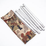1950s German Army Bundeswehr Leibermuster Zeltbahn Shelter Half Tent Pegs, Poles & Pouch