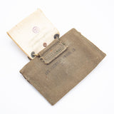 1940s WW2 US Army M1942 First Aid Carlisle Dressing Pouch & Leather Belt Loop