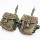 2x Rare 60s Vietnam War M-1956 Short Ammunition Pouch Set