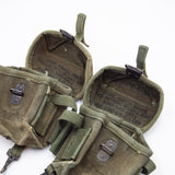 2x Rare 60s Vietnam War M-1956 Short Ammunition Pouch Set