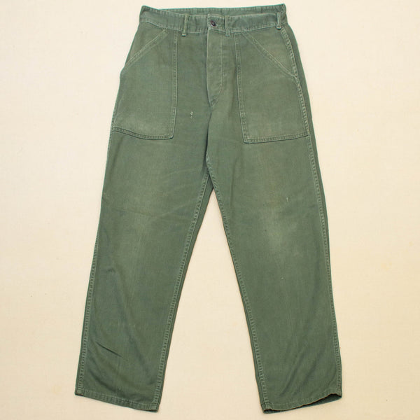 50s Vintage 13-Star Buttons OG-107 Sateen Utility Trousers - 30x31