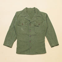 50s Vintage US Army HBT Utility Shirt - Small