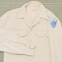 40s Vintage US Army Khaki EM Summer Shirt - Small