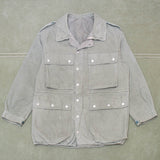 70s Vintage Swiss Army Grey Combat Jacket - Medium