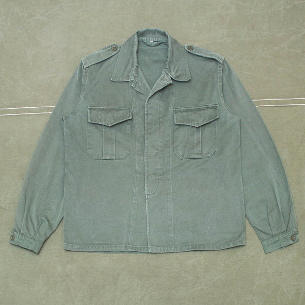 70s Vintage Belgian Army Chore Over-Shirt - Large
