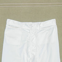 60s Vintage US Navy White Dress Trousers - 30x25