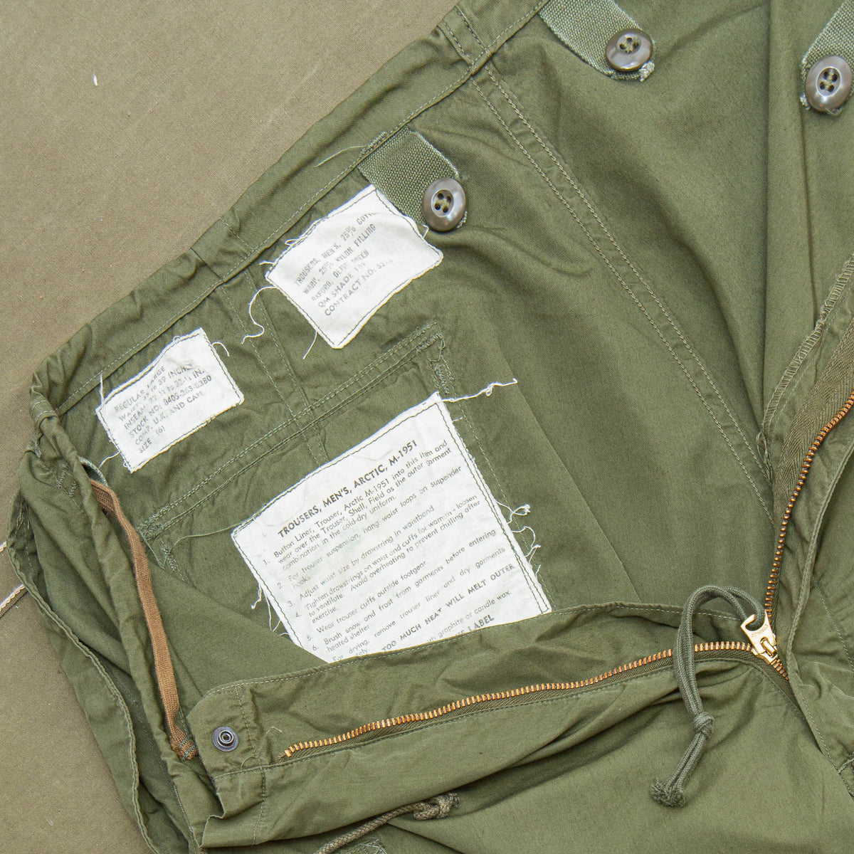 50s Vintage M1951 Arctic ECW Trousers Shell - 40x26 – Omega Militaria