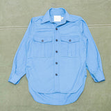 NOS 50s Vintage Royal Navy Blue Working Dress Shirt - Medium