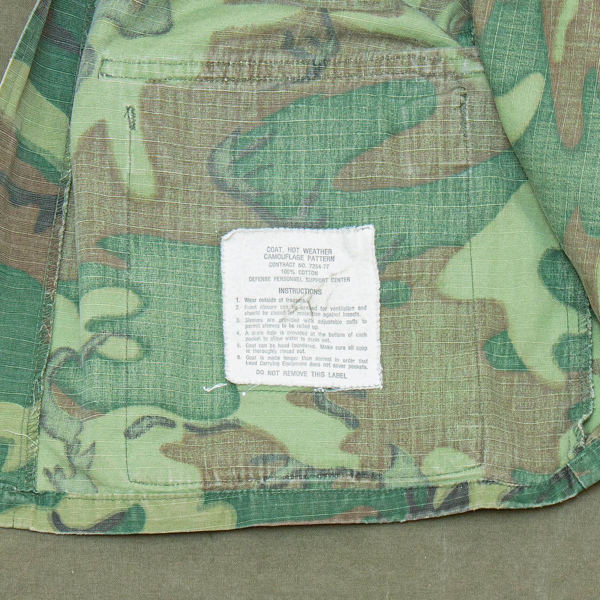 70s Vintage RDF ERDL HWU Combat Coat - Large – Omega Militaria