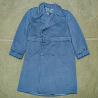 NOS 50s Vintage RAF Blue Gabardine Raincoat - X-Large