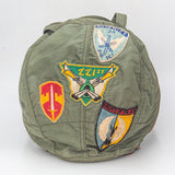 Rare 60s Vietnam War US Army APH-5 Flight Helmet & Patched Carrying Bag