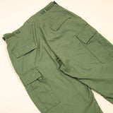 Deadstock 60s Vietnam War Vintage OG-107 Poplin Jungle Trousers - 33x34