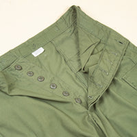 Deadstock 60s Vietnam War Vintage OG-107 Poplin Jungle Trousers - 33x34