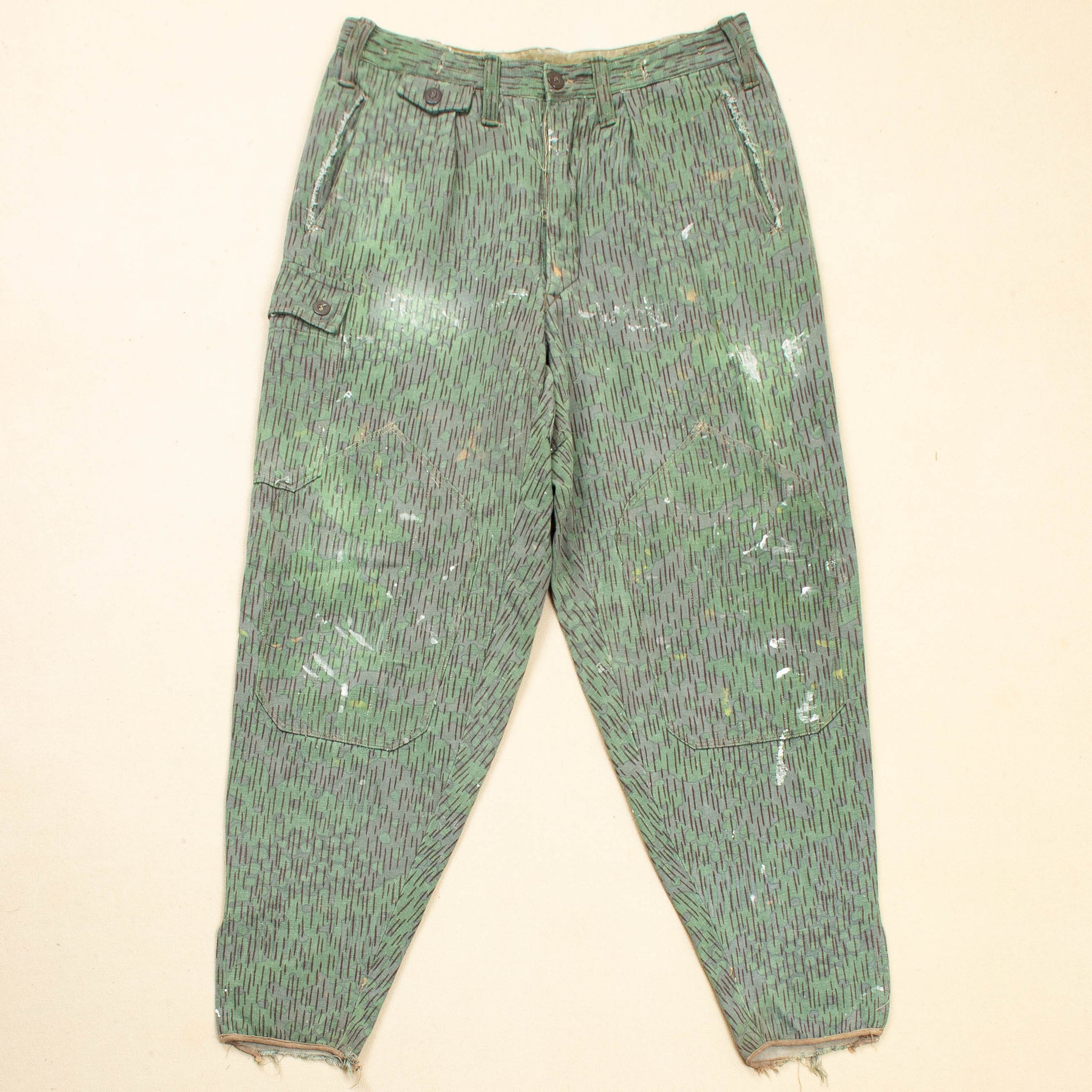 60s Vintage Czech Army M60 / Vz60 Rain Drop Camo Trousers - 34x31