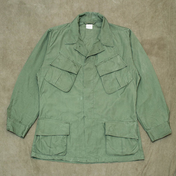 60s Vietnam War Vintage Poplin Jungle Jacket - Large
